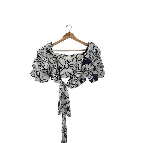 Ronny Kobo Zano Top in Floral Noir Print Size Small - Picture 4 of 5